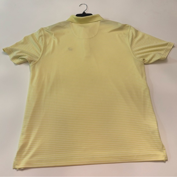 Jack Nicklaus Golf Polo Shirt Men’s XL Yellow White Striped Performance Stretch - Picture 4 of 4